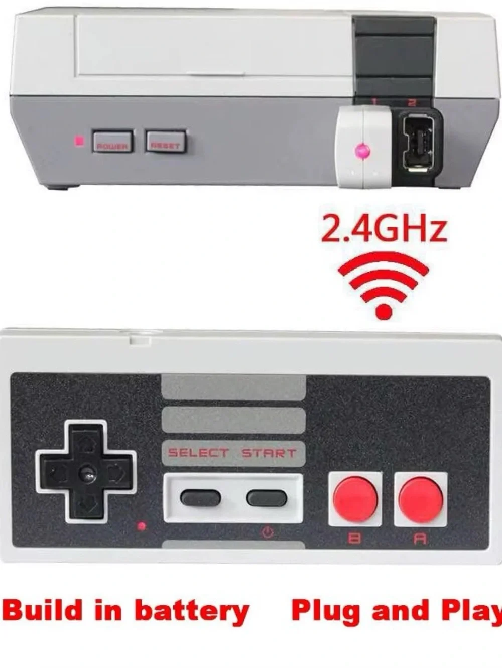 NES Classic Mini Game Console Wireless Controller Gamepad Joypad Compatible